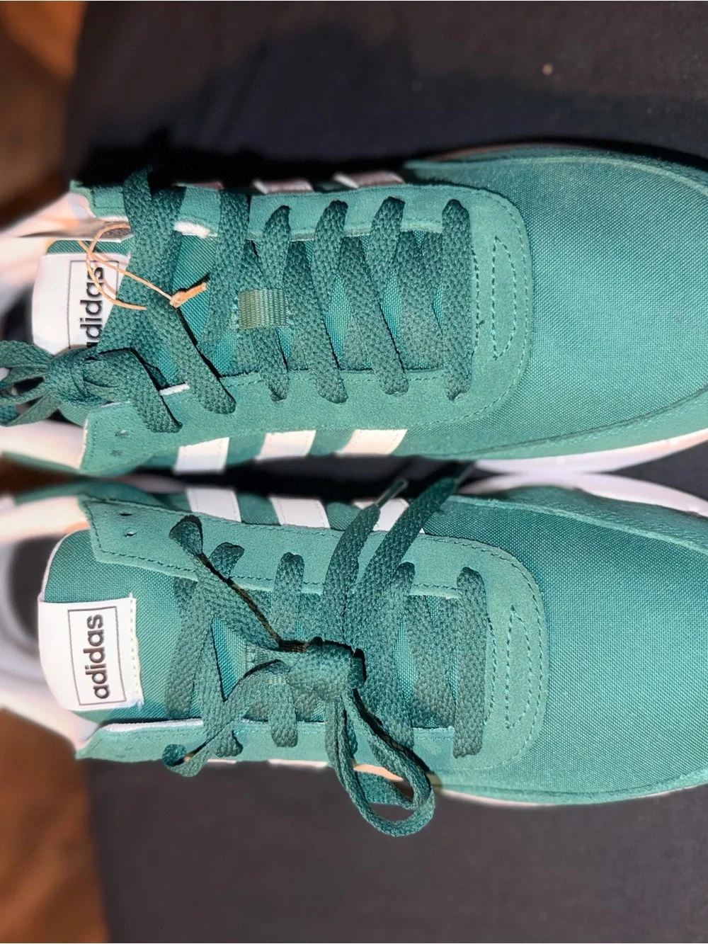 Adidas Run 60s 2.0 Casual Sneakers, Green With White Stripes, 9.5m/10.5w, NWT